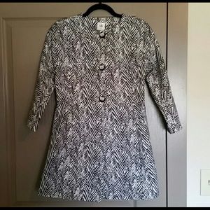 Cabi black/white zigzag jacket, size S